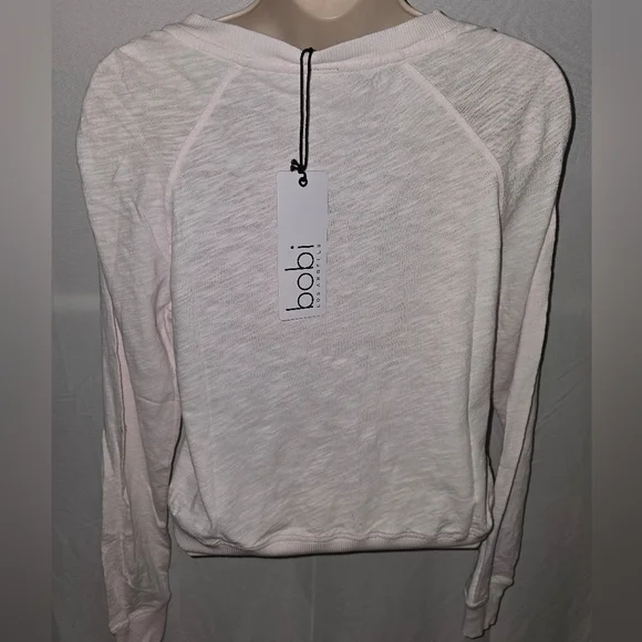 Bobi LA Pink Long Sleeve Ragland Tee, Size XS NWT - Picture 3 of 4